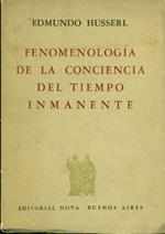 Fenomenologia de la conciencia del tiempo inmanente