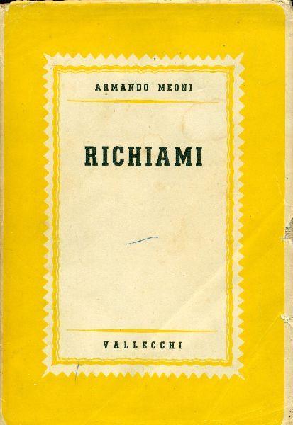 Richiami - Armando Meoni - copertina