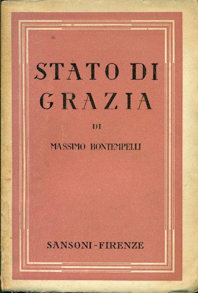 Stato di grazia - Massimo Bontempelli - copertina
