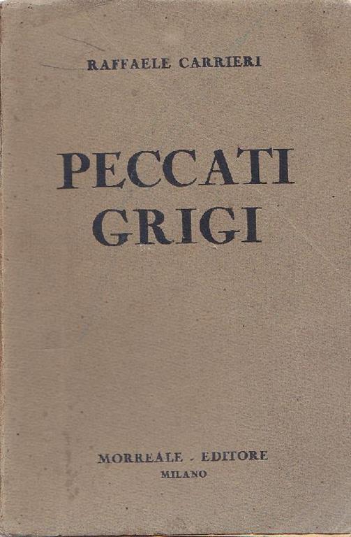 Peccati grigi - Raffaele Carrieri - copertina