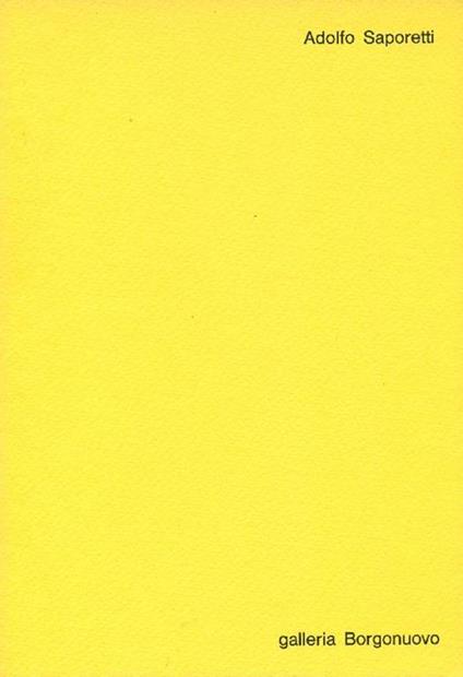 Adolfo Saporetti - Adolfo Saporetti - copertina