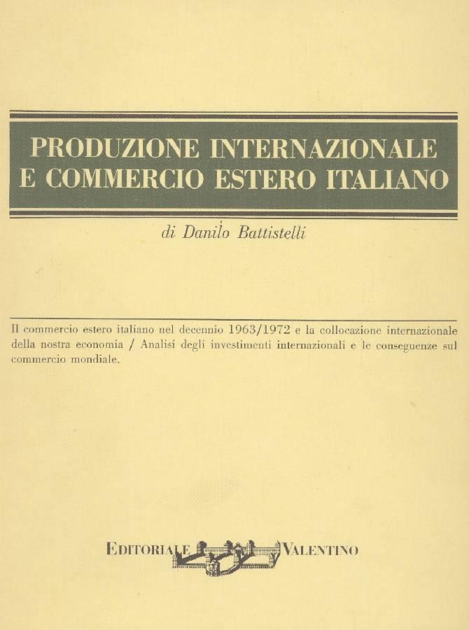 Produzione internazionale e commercio estero italiano