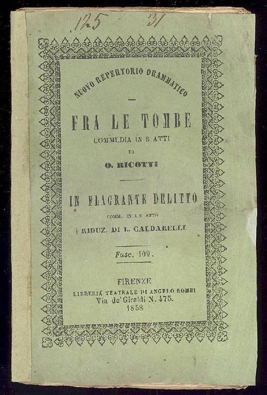 Fra le tombe - O. Ricotti - copertina
