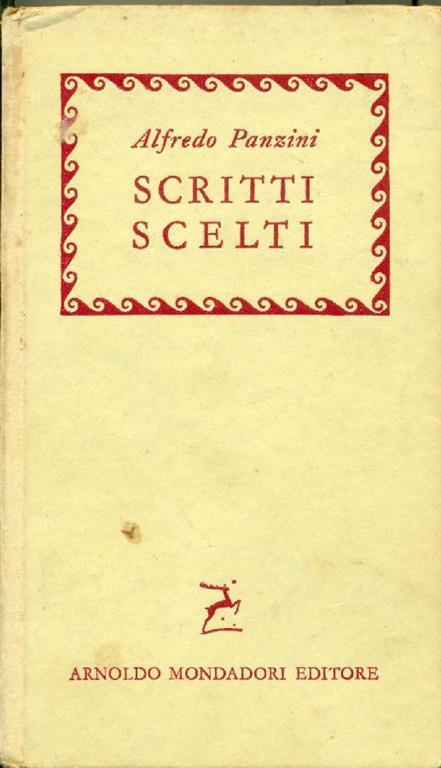 Scritti scelti - Alfredo Panzini - copertina