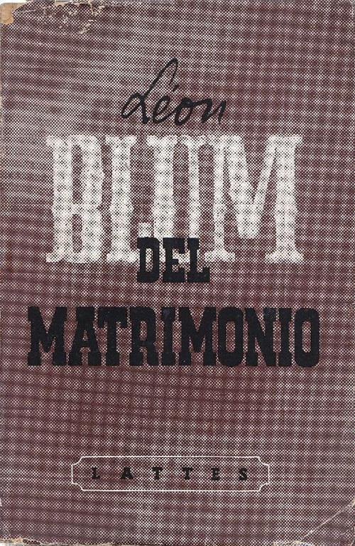 Del matrimonio - Léon Blum - copertina