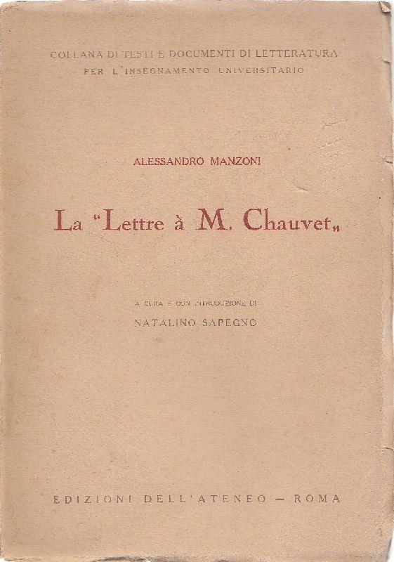 La ''Lettre à M. Chauvet''