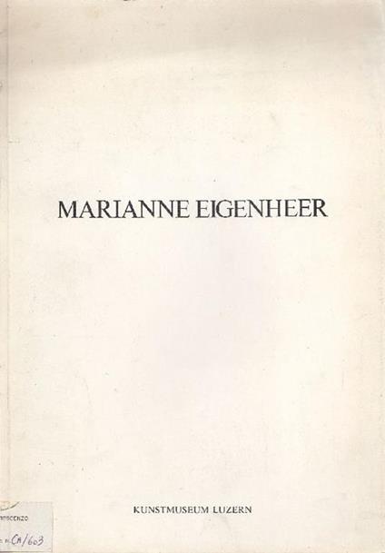 Marianne Eigenheer - Marianne Eigenheer - copertina
