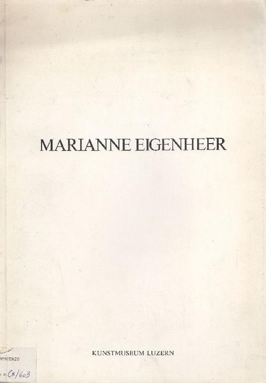 Marianne Eigenheer - Marianne Eigenheer - copertina