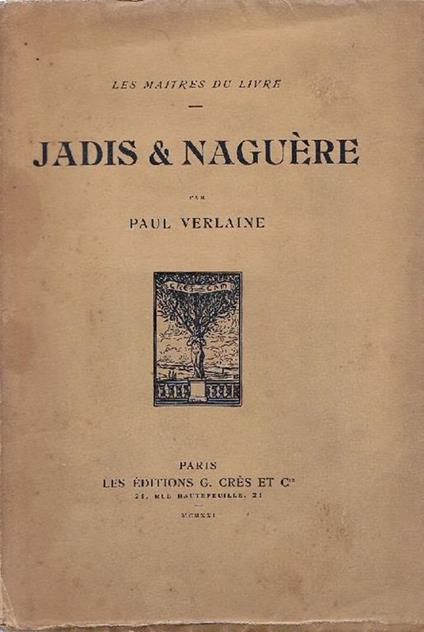 Jadis e Naguère - Paul Verlaine - copertina
