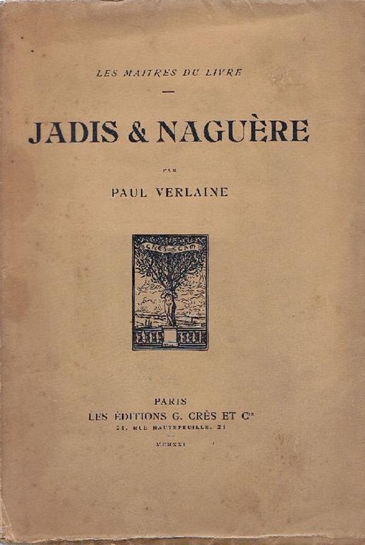 Jadis e Naguère - Paul Verlaine - copertina