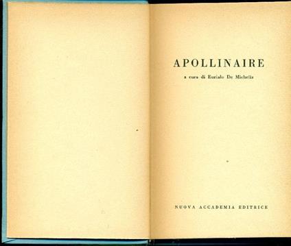 Poesie - Guillaume Apollinaire - copertina