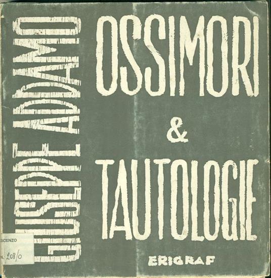 Ossimori e Tautologie - Giuseppe Addamo - copertina
