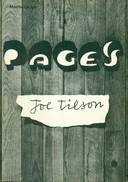 Joe Tilson. Pages - Joe Tilson - copertina