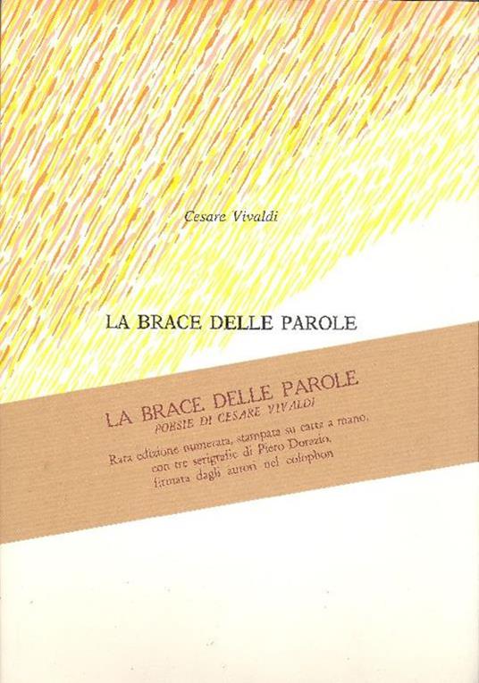 La brace delle parole. 1981-1983 - Cesare Vivaldi - copertina
