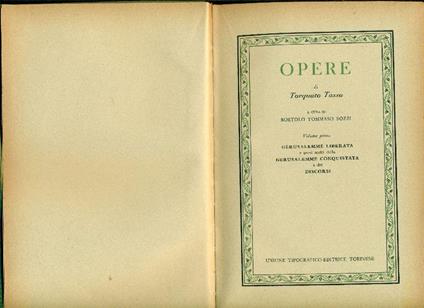 Opere - Torquato Tasso - copertina