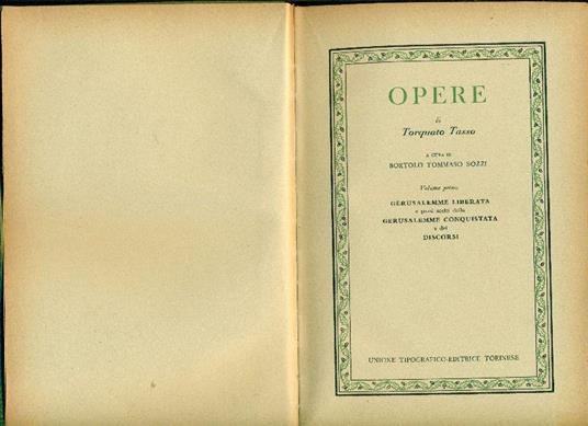Opere - Torquato Tasso - copertina