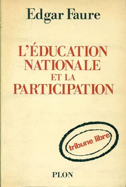 L' éducation nationale et la participation - Edgar Faure - copertina