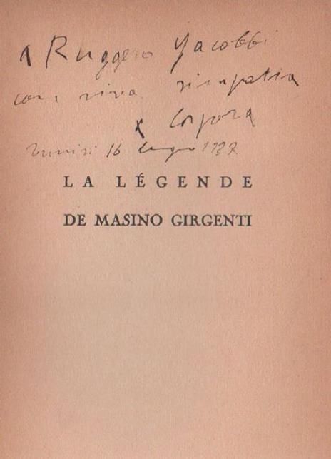 La légende de Masino Girgenti - Antonio Corpora - 2