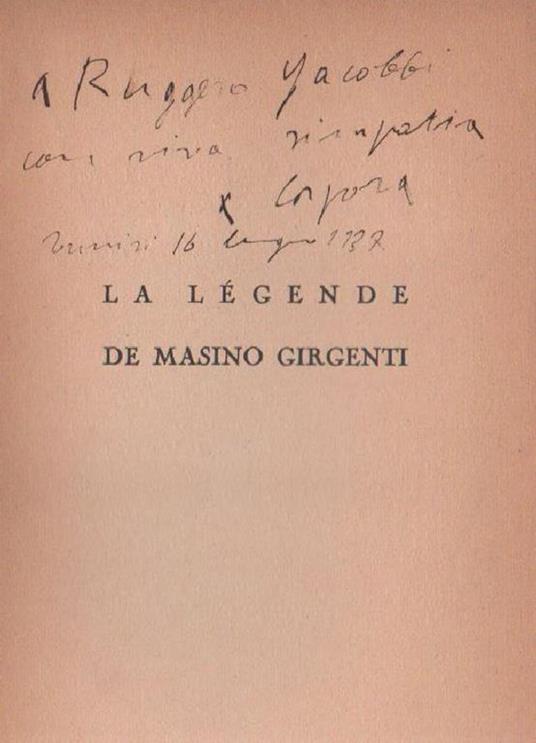 La légende de Masino Girgenti - Antonio Corpora - 2