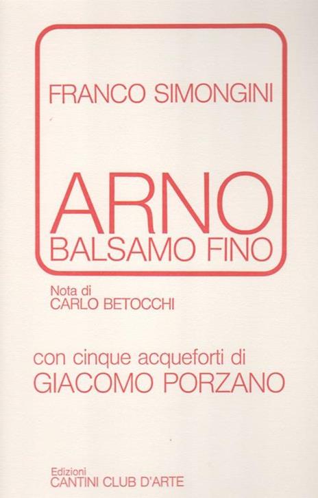 Arno Balsamo Fino - Franco Simongini - copertina