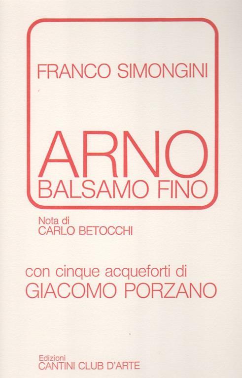 Arno Balsamo Fino - Franco Simongini - copertina