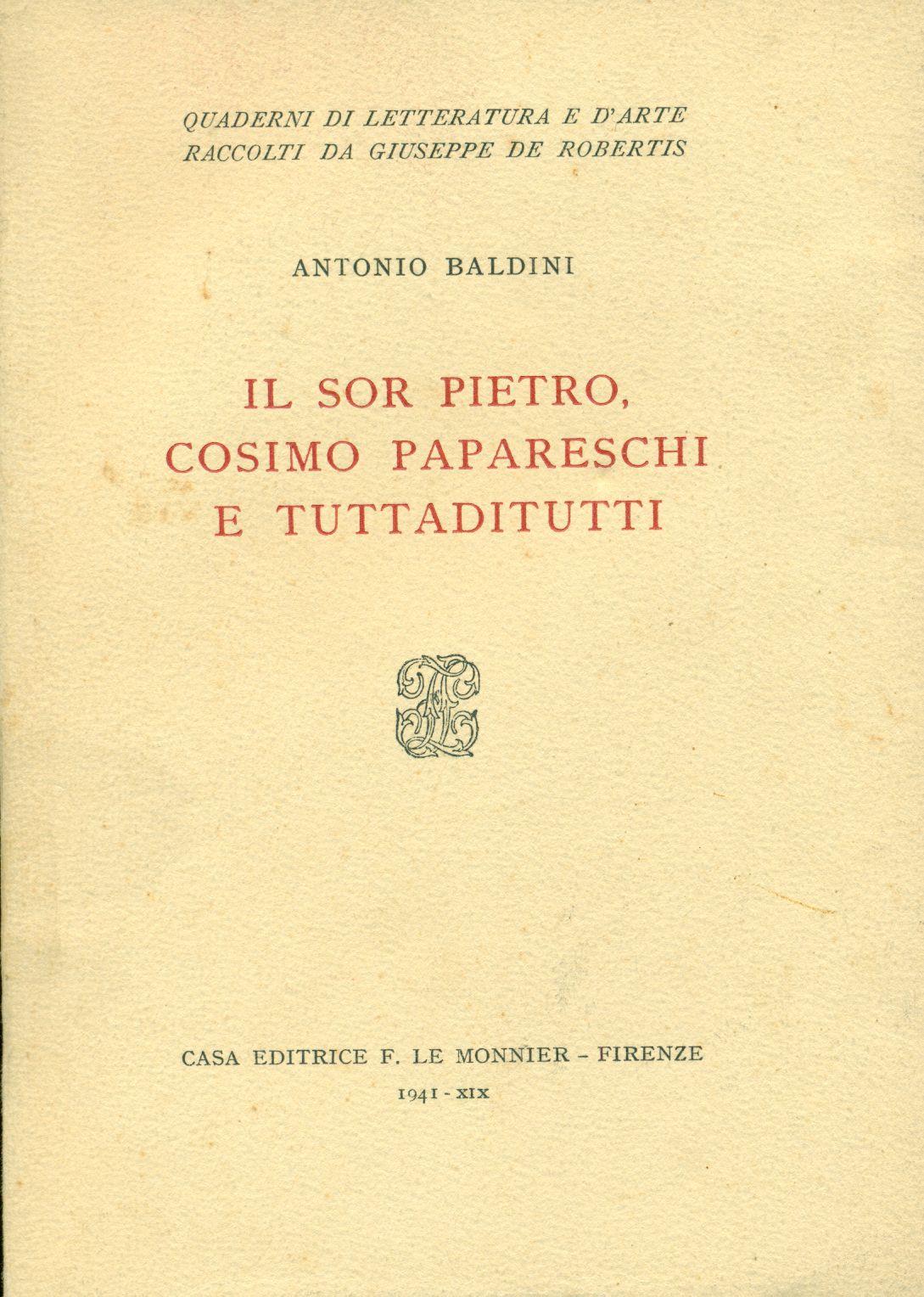 Il sor Pietro Cosimo Papareschi e Tuttaditutti