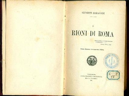 Rioni di Roma - Giuseppe Baracconi - copertina