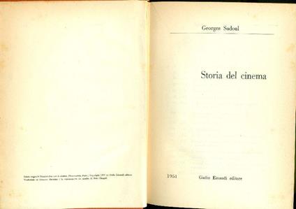 Storia del cinema - Georges Sadoul - copertina