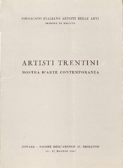 Artisti trentini. Mostra d'arte contemporanea - Aldo Passoni - copertina