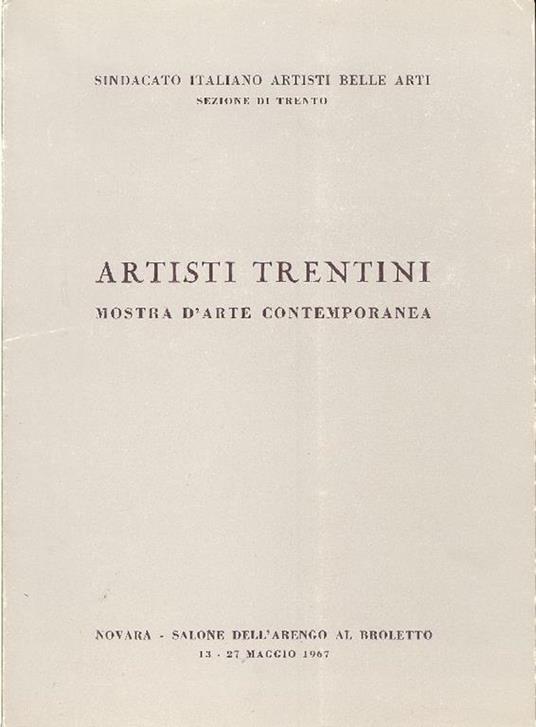 Artisti trentini. Mostra d'arte contemporanea - Aldo Passoni - copertina