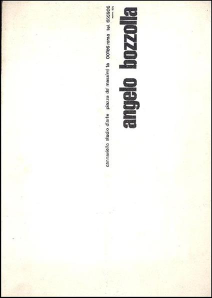 Angelo Bozzolla - Achille Bonito Oliva - copertina