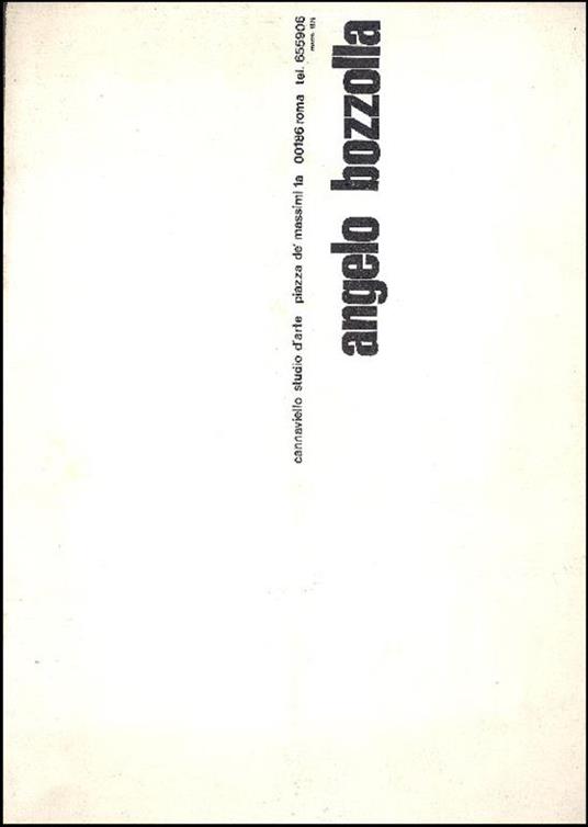 Angelo Bozzolla - Achille Bonito Oliva - copertina