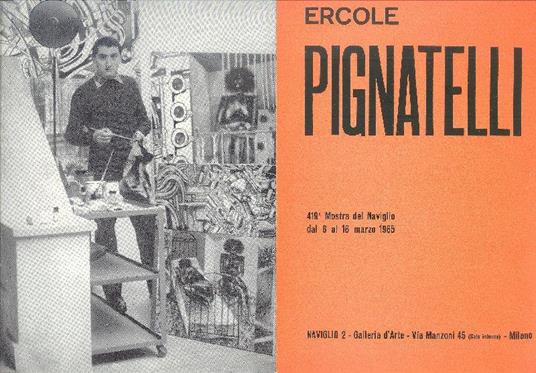 Ercole Pignatelli. Pieghevole mostra galleria del Naviglio 1965 - Ercole Pignatelli - copertina
