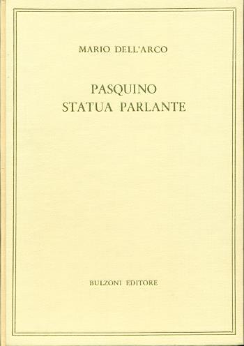 Pasquino statua parlante - Mario Dell'Arco - copertina