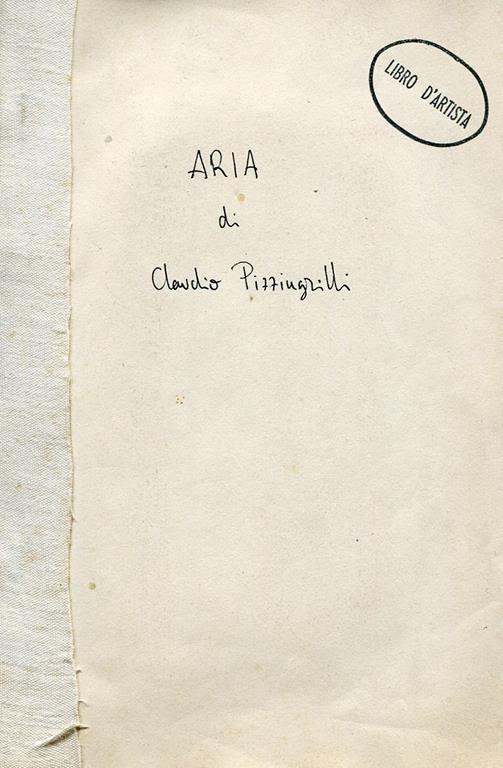 Aria - Claudio Pizzingrilli - copertina