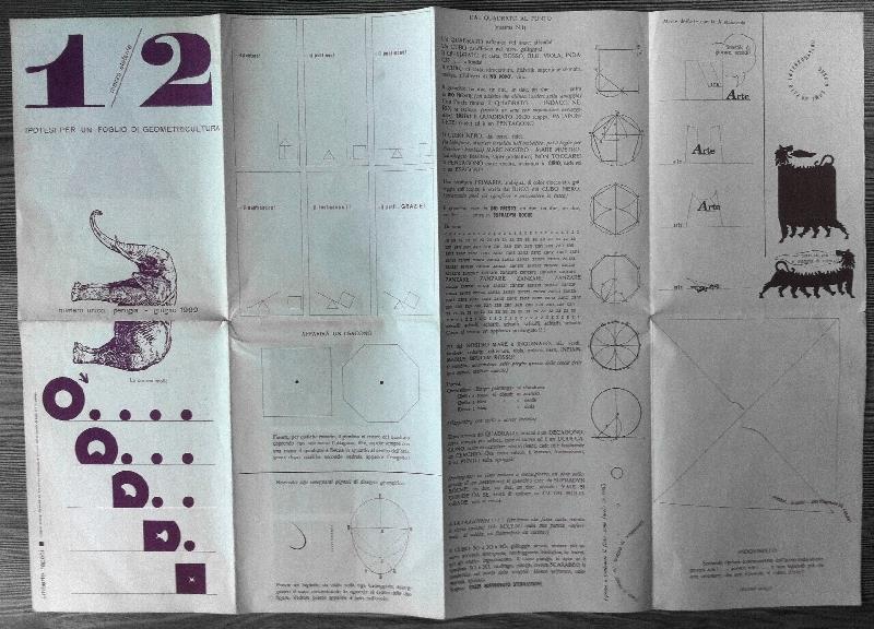 1/2 elefante. Ipotesi per un foglio di geometricultura