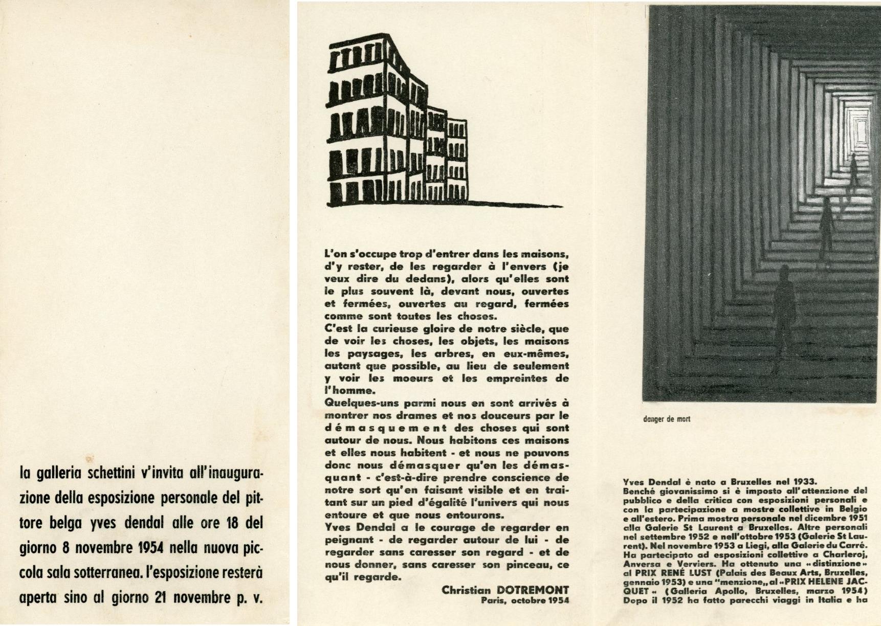 Yves Dendal. Galleria Schettini