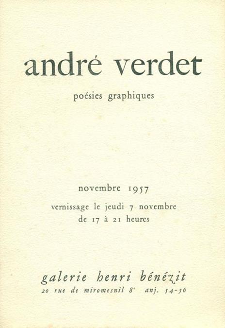 André Verdet. Poesies graphiques - André Verdet - copertina