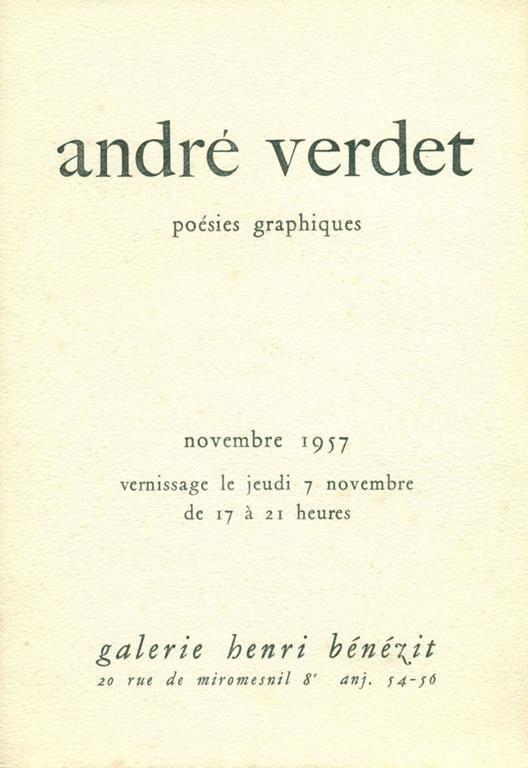 André Verdet. Poesies graphiques - André Verdet - copertina