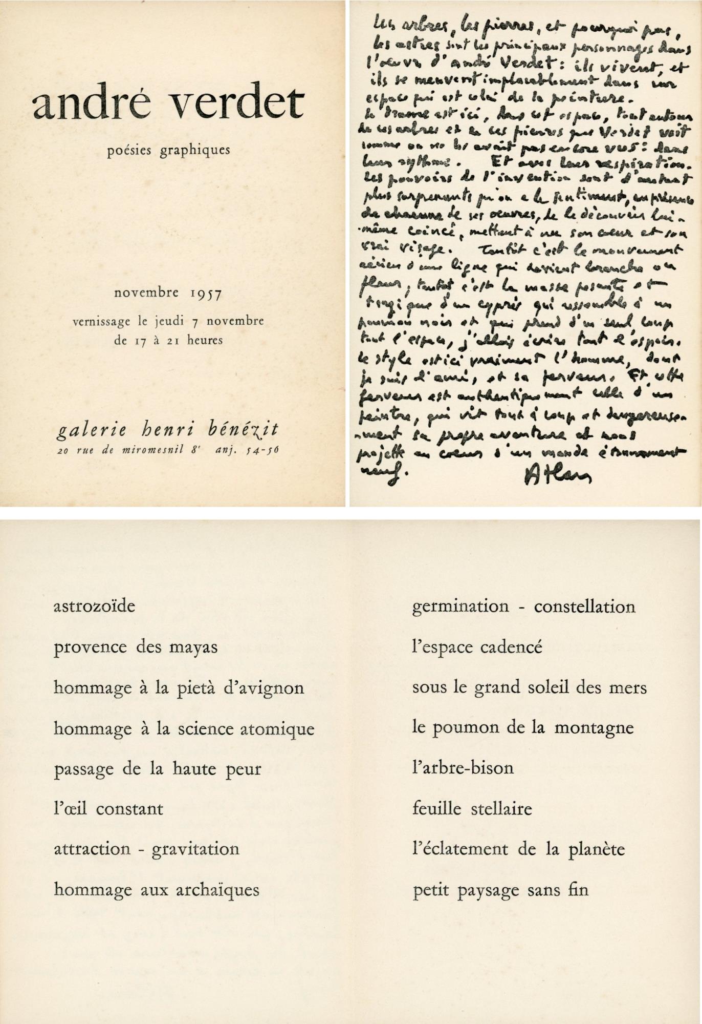 André Verdet. Poesies graphiques