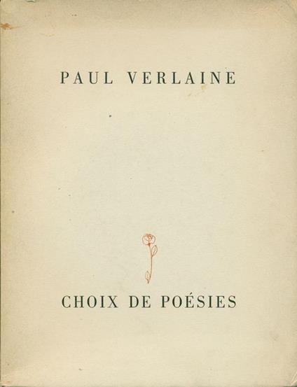 Choix de Poesies - Paul Verlaine - copertina
