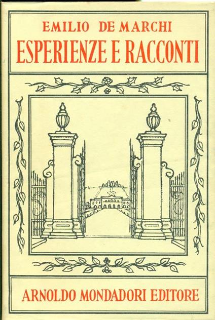 Esperienze e racconti - Emilio De Marchi - copertina