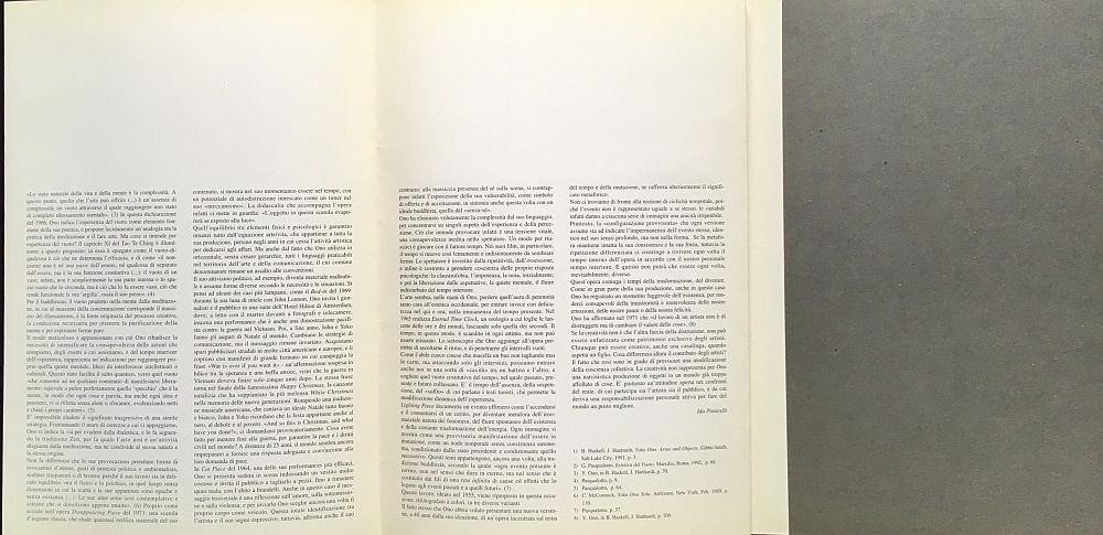 Yoko Ono. Lighting Piece. Light a match and watch till it goes out 1955-1995