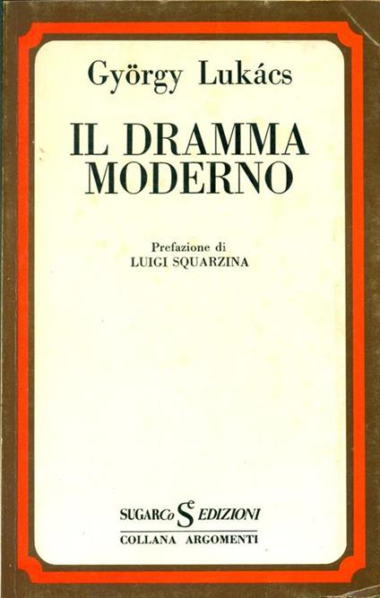 Il dramma moderno - György Lukács - copertina