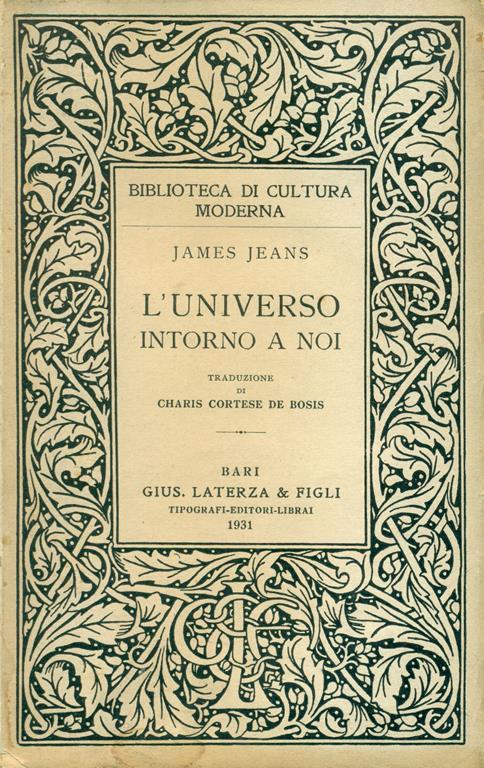 L' universo intorno a noi - James Jeans - copertina