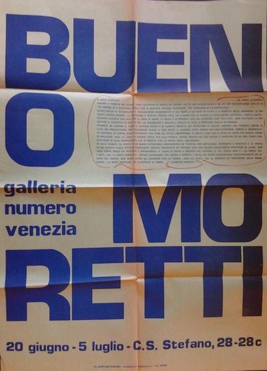 Bueno. Moretti. Galleria Numero Venezia - Antonio Bueno,Alberto Moretti - copertina