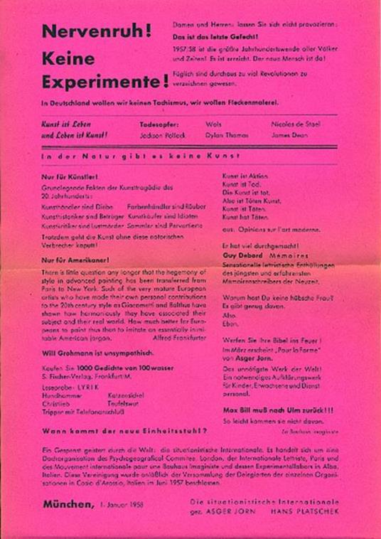 Nervenruh! Keine Experimente! - Asger Jorn,Hans Platschek - copertina