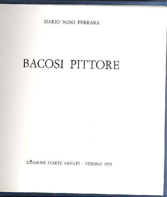 Bacosi Pittore - Mario Nino Ferrara - copertina