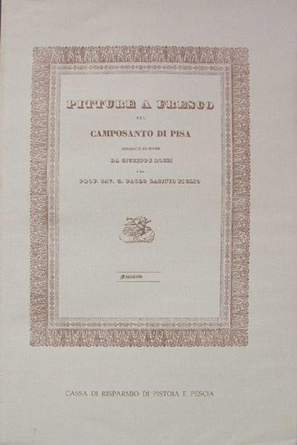 Pitture a fresco del Camposanto di Pisa - Giuseppe Rossi - copertina