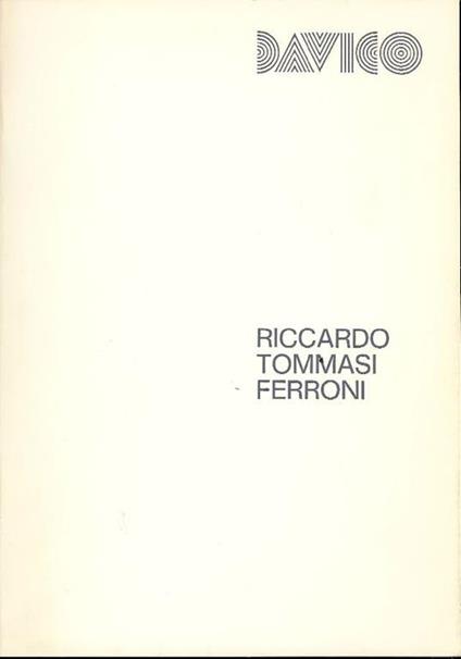 Riccardo Tommasi Ferroni - Riccardo Tommasi Ferroni - copertina